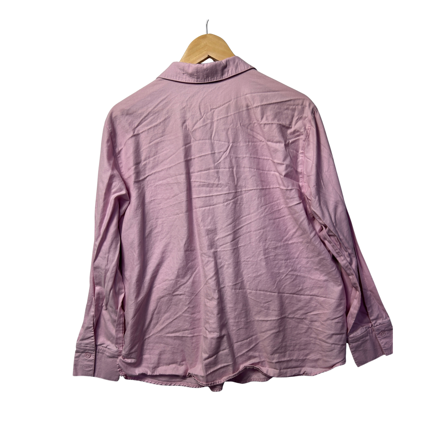 Black Pepper Pink Striped Cotton Shirt - Size 20