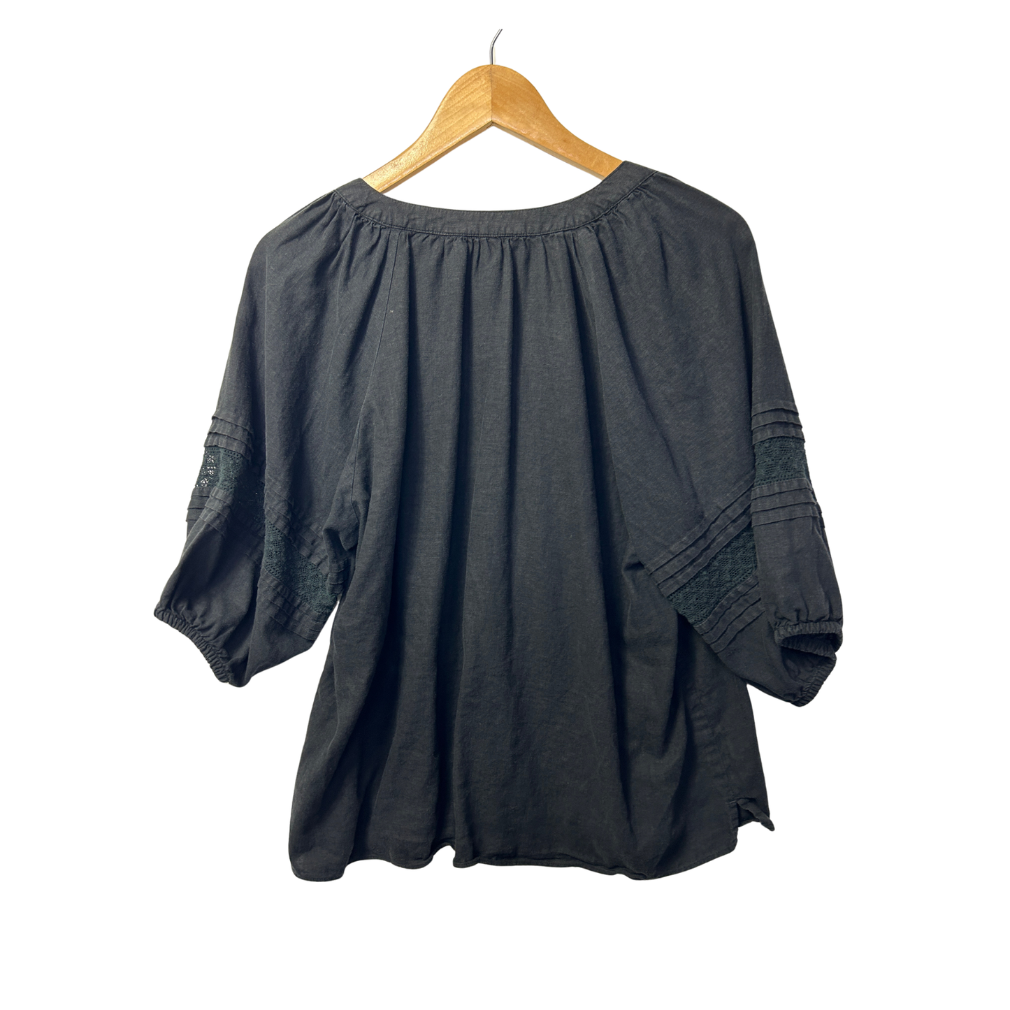 Preview Black Linen Top - Size 16