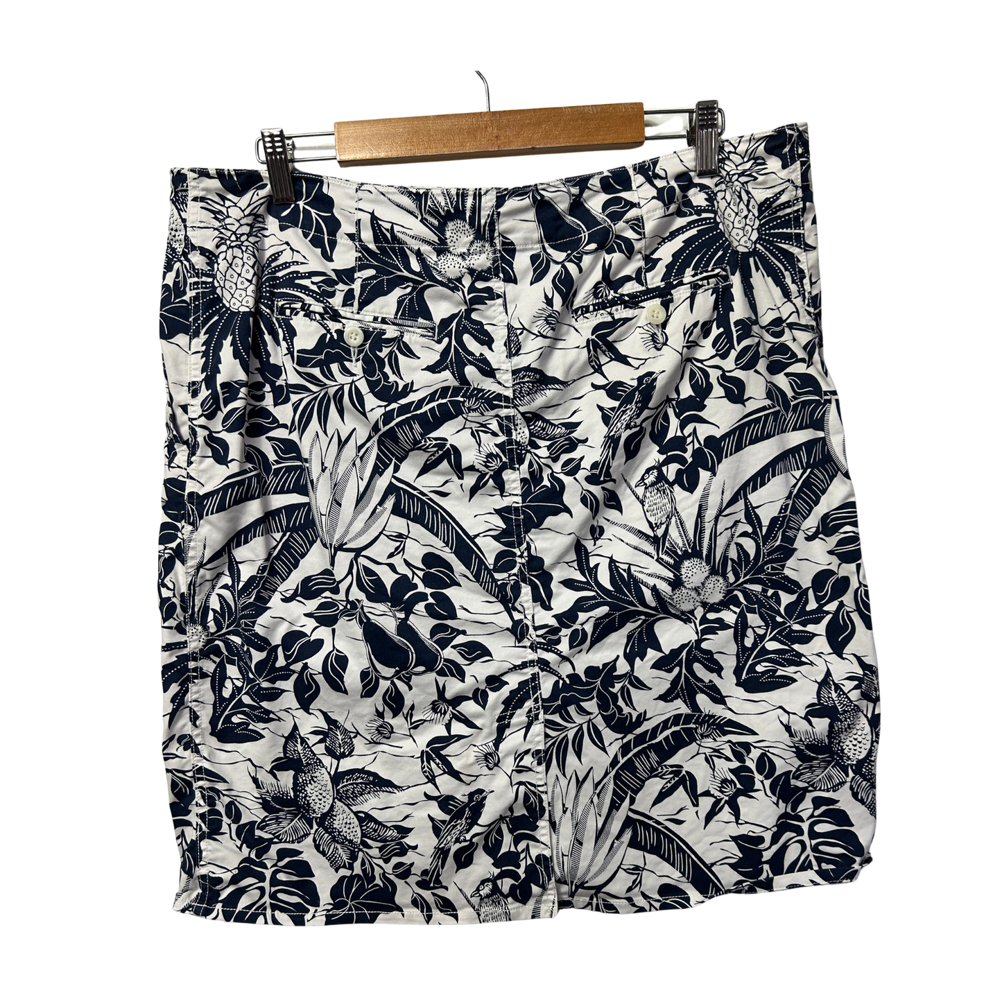 Sportscraft Navy Floral Skirt - Size 16
