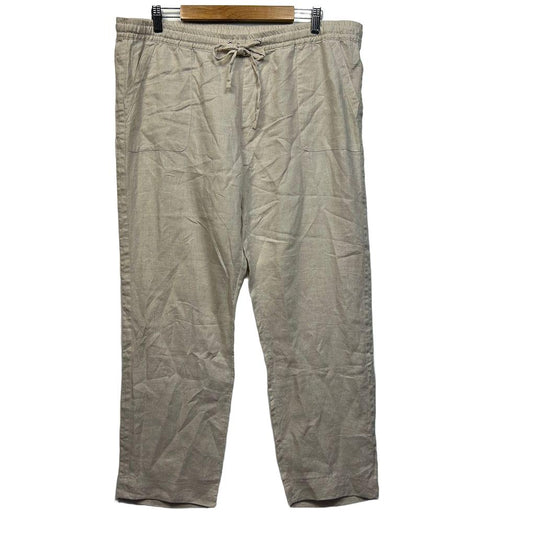 W.Lane Beige Linen Pants - Size 16
