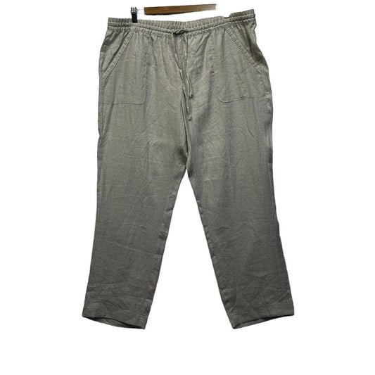 W.Lane Beige Linen Pants - Size 18
