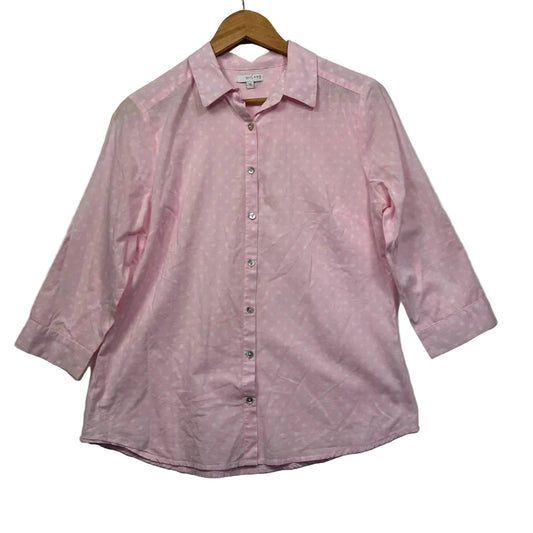 W.Lane Pink Cotton Shirt - Size 16