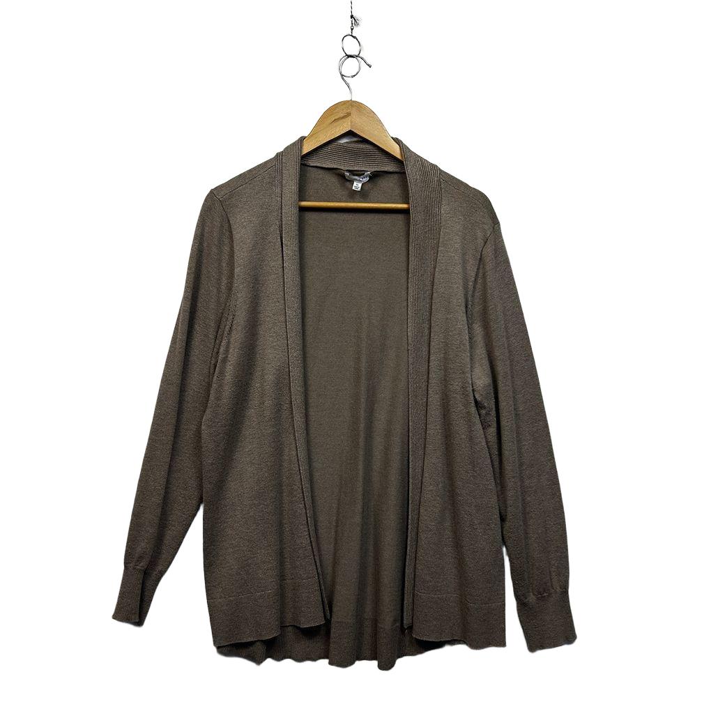 W.Lane Taupe Long Sleeve Cardigan - Size XL
