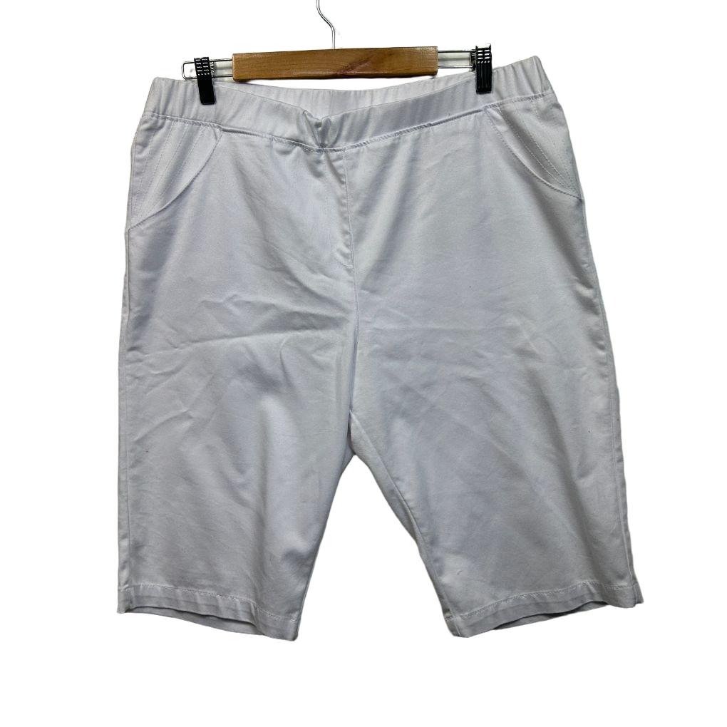 W.Lane White Cotton Shorts - Size 16