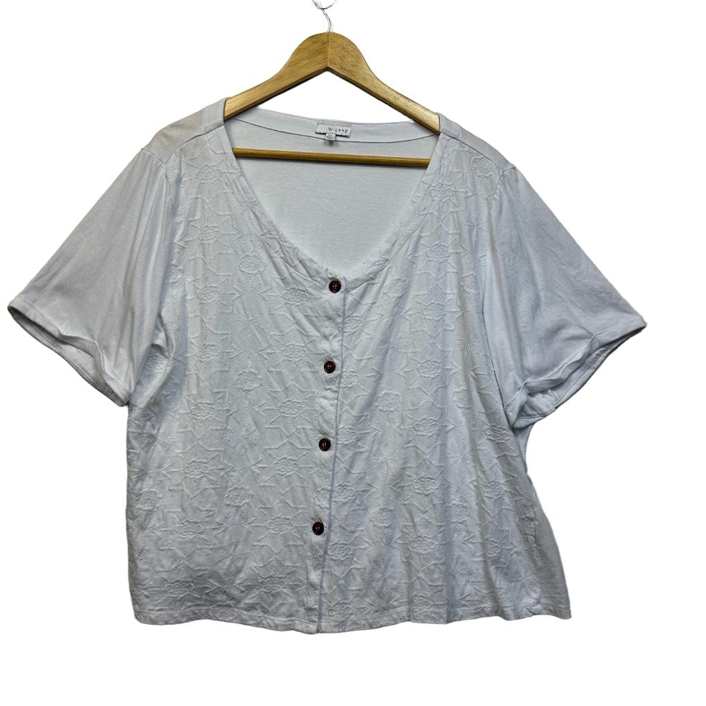 W.Lane White Cotton Top - Size 16/18
