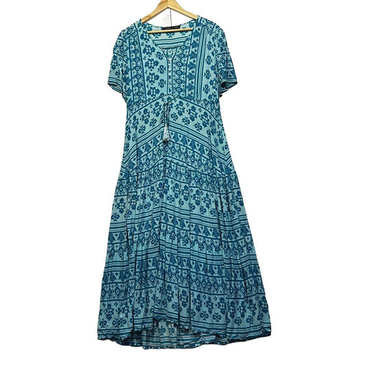 Willow Tree Blue Maxi Dress - Size 14