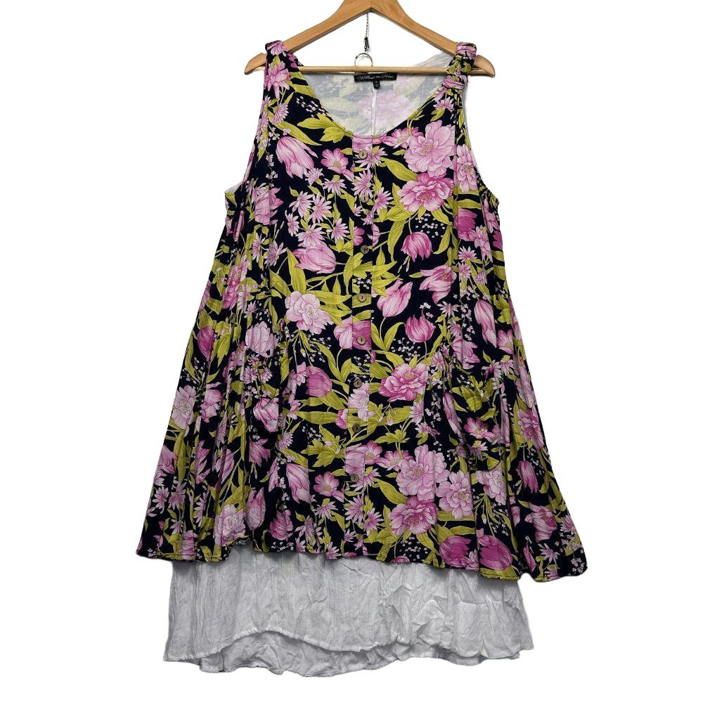 Willow Tree Multicoloured Floral Dress - Size 16