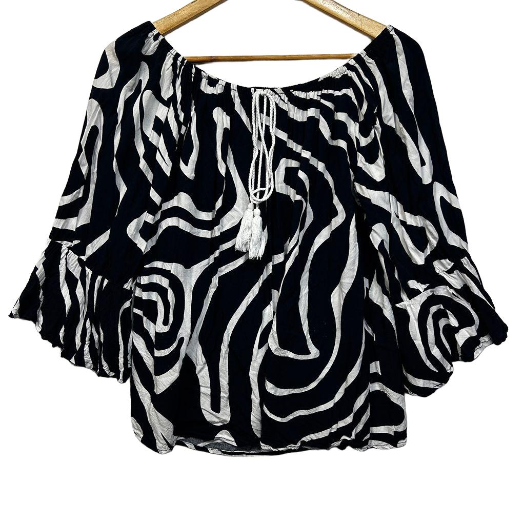 Willow Tree Navy and White Top - Size 16
