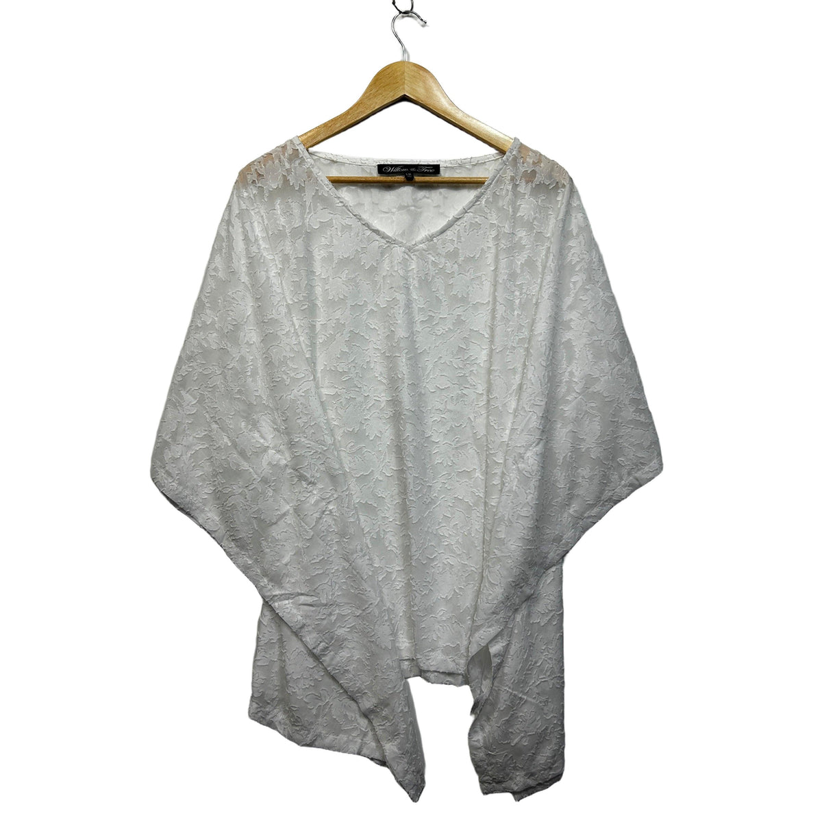 Willow & Tree White Cotton Sheer Top - Size L/XL