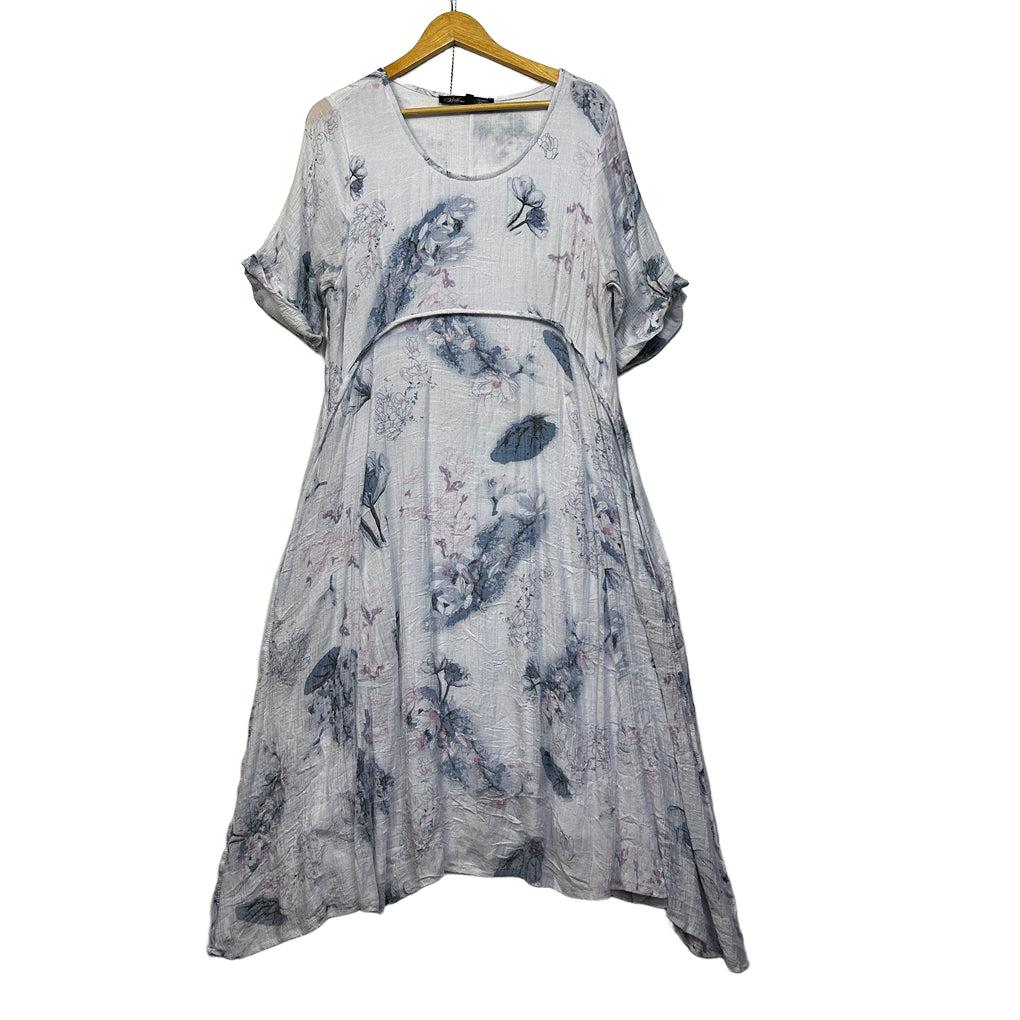 Willow Tree White Floral Maxi Dress with Pockets - Size 16
