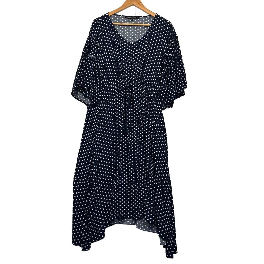 Willow & Tree Navy Polka Dot Dress - Size 16