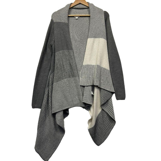 Witchery Grey Stripe  Wool Blend Cardigan - Size M