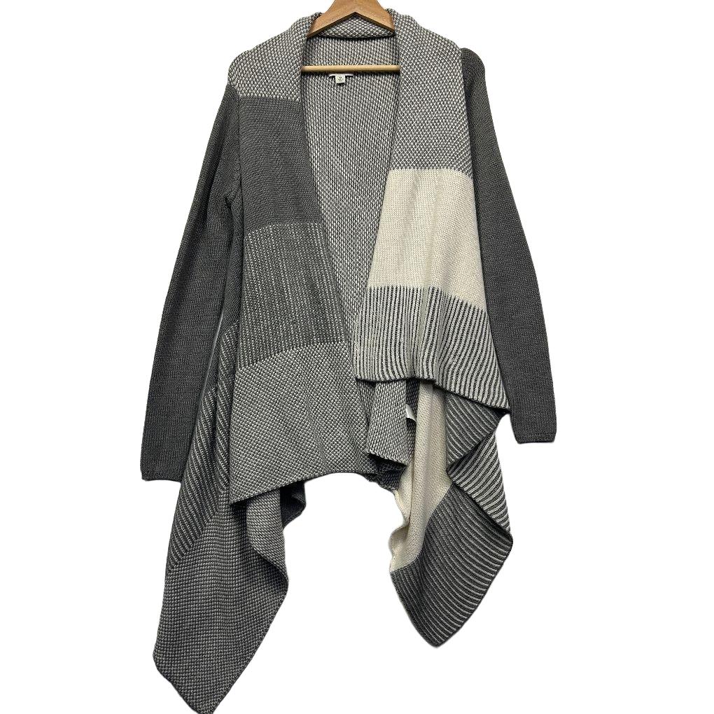 Witchery Grey Stripe Wool Blend Cardigan - Size M