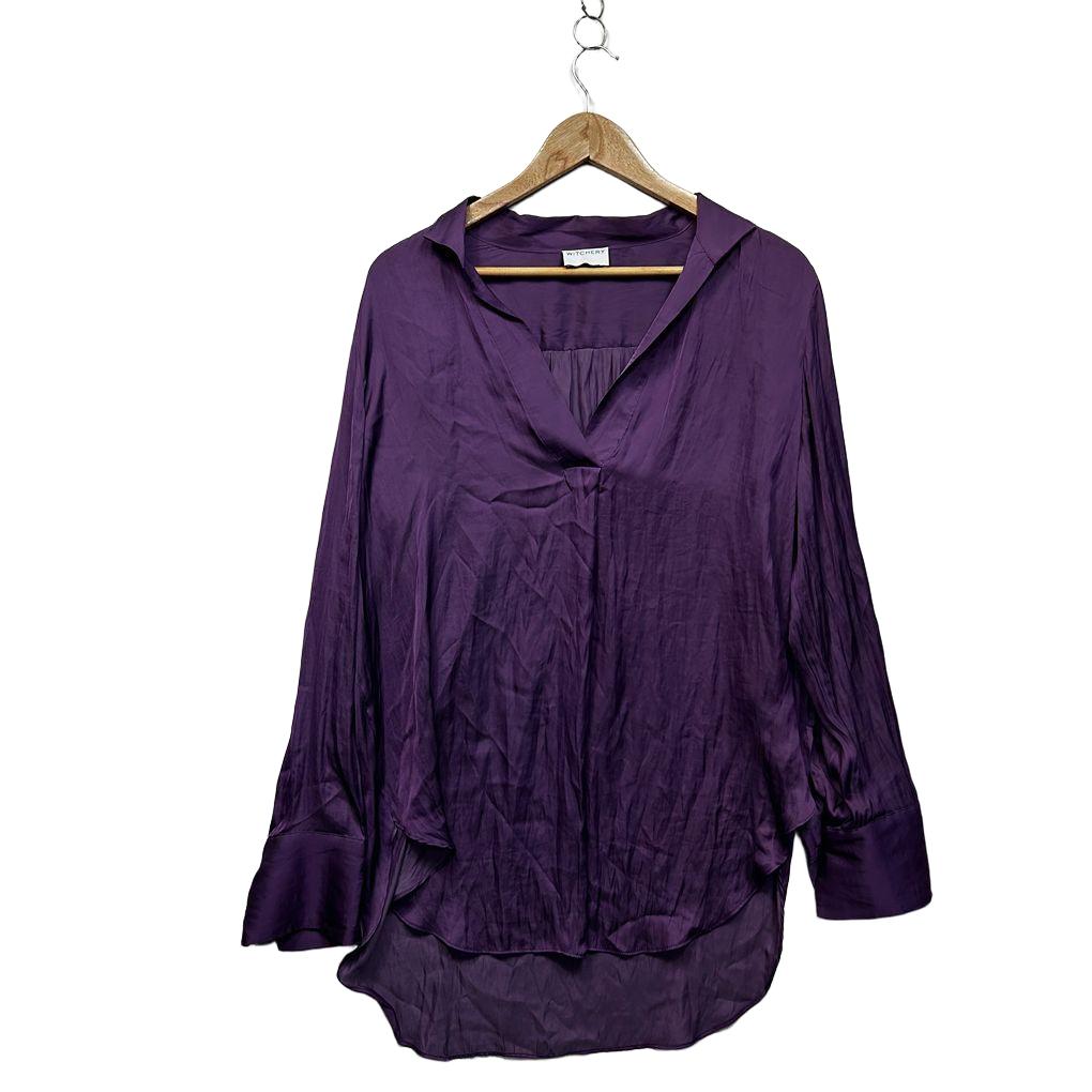 Witchery Purple Long Sleeve Top - Size 16
