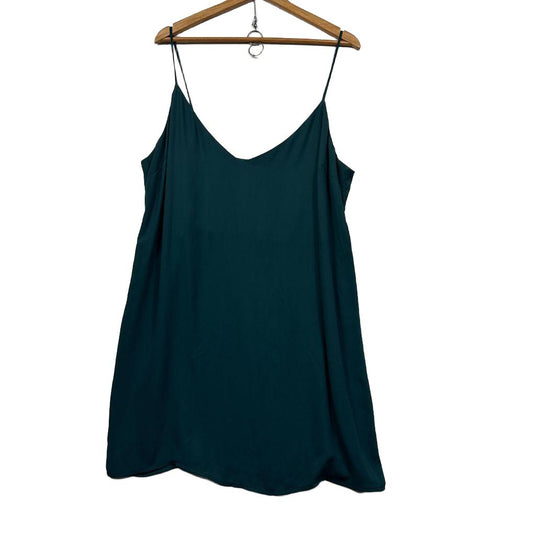 Witchery Green Mini Slip Dress - Size 16