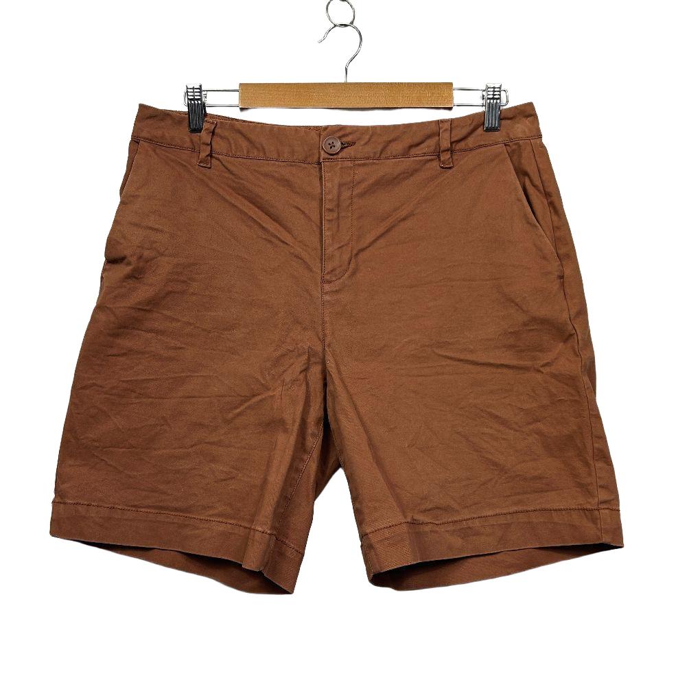 Woman Rust Cotton Chino Shorts - Size 14