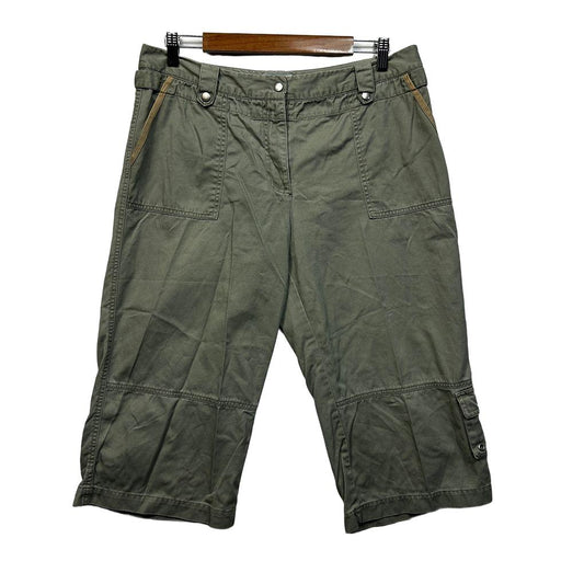 Wombat Khaki Cotton Cropped Pants - Size 14