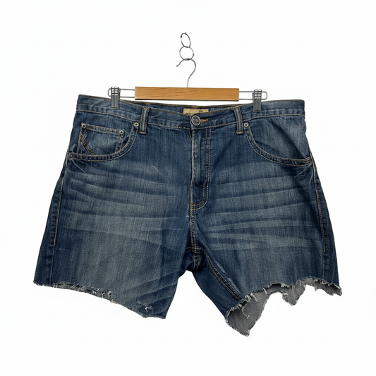 Wrangler Dark Blue Plus Size Cut Off Denim Shorts - Size 20X