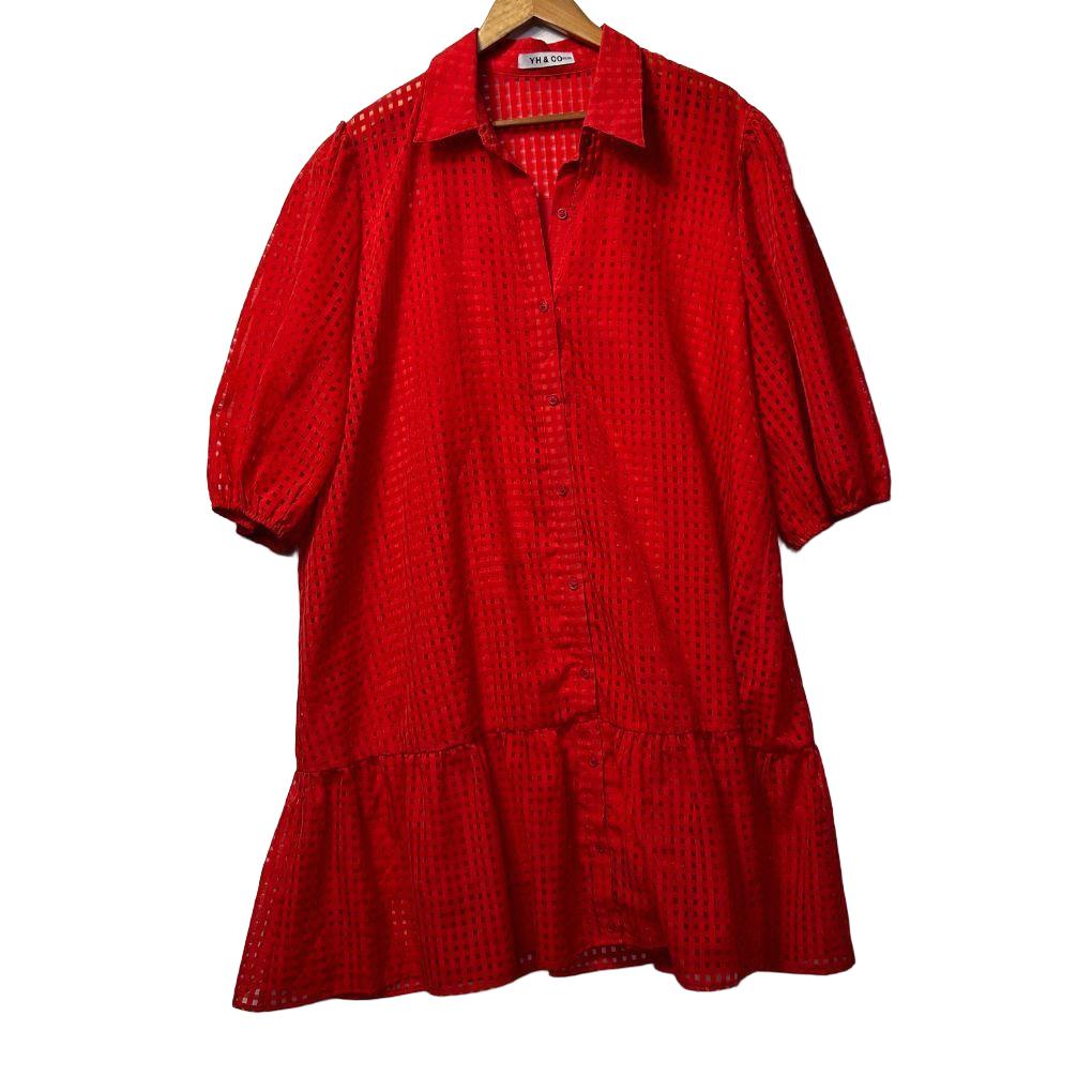 YH & Co Red Tiered Dress - Size 20/22/24