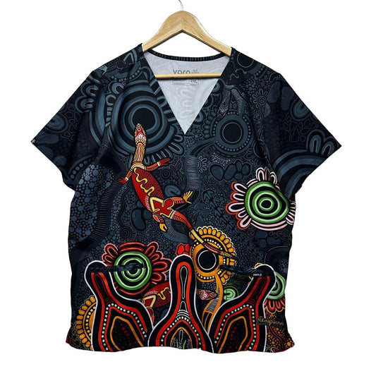 Yarn Navy Plus Size Scrub Top - Size 2XL