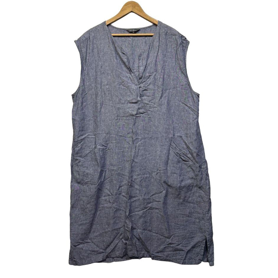 Yarra Trail Blue Linen Dress - Size 22