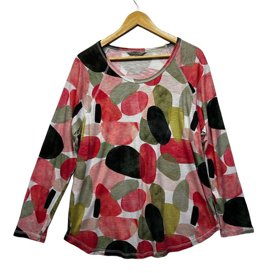 Yarra Trail Multicoloured Cotton Top - Size XL