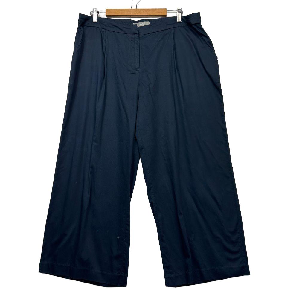 Yarra Trail Navy Cotton Crop Pants - Size 18