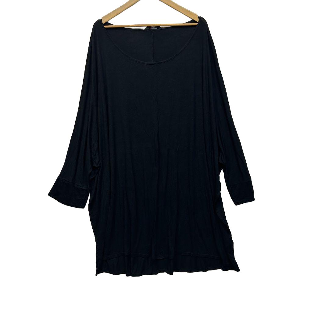 Yours Black Casual Top - Size 30+
