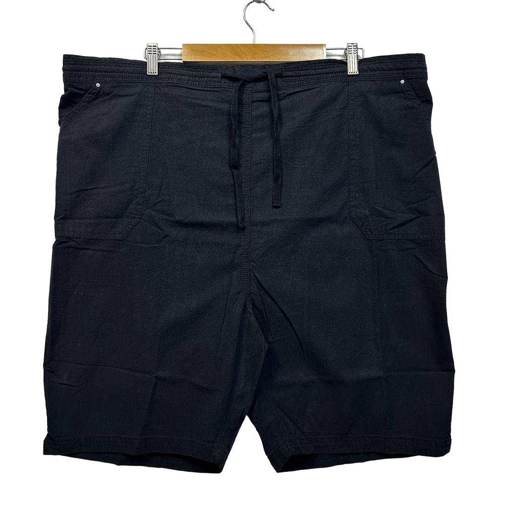Yours Black Plus Size Cotton Shorts - Size 26/28