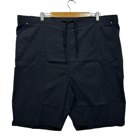 Yours Black Plus Size Cotton Shorts - Size 26/28