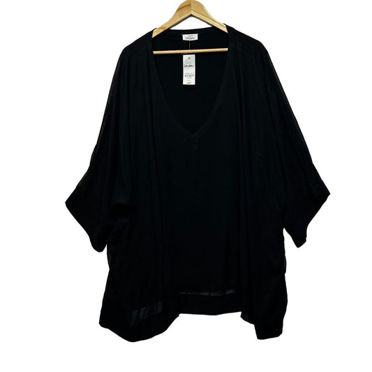 Yours London Black Plus Size Top - Size 26/28