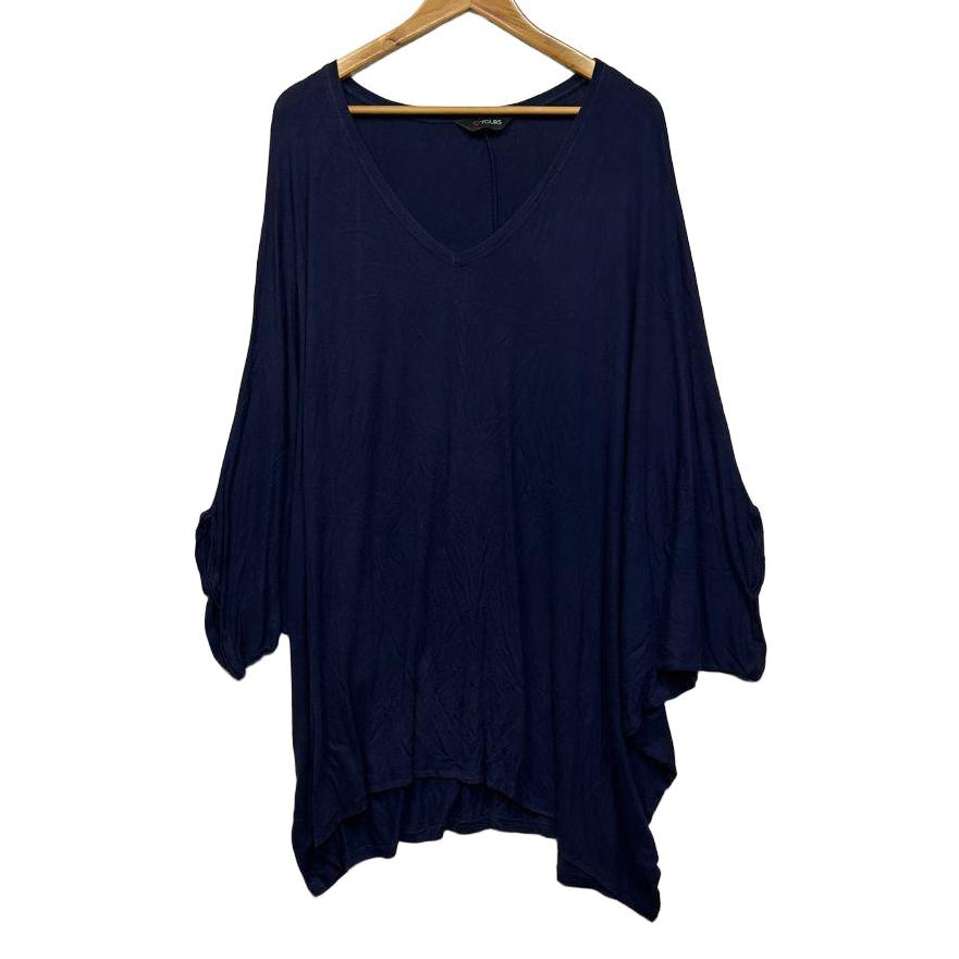 Yours Navy Top - Size 26-28