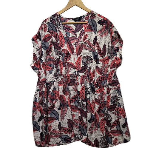 Yours Leaf Print Top - Size 22-24
