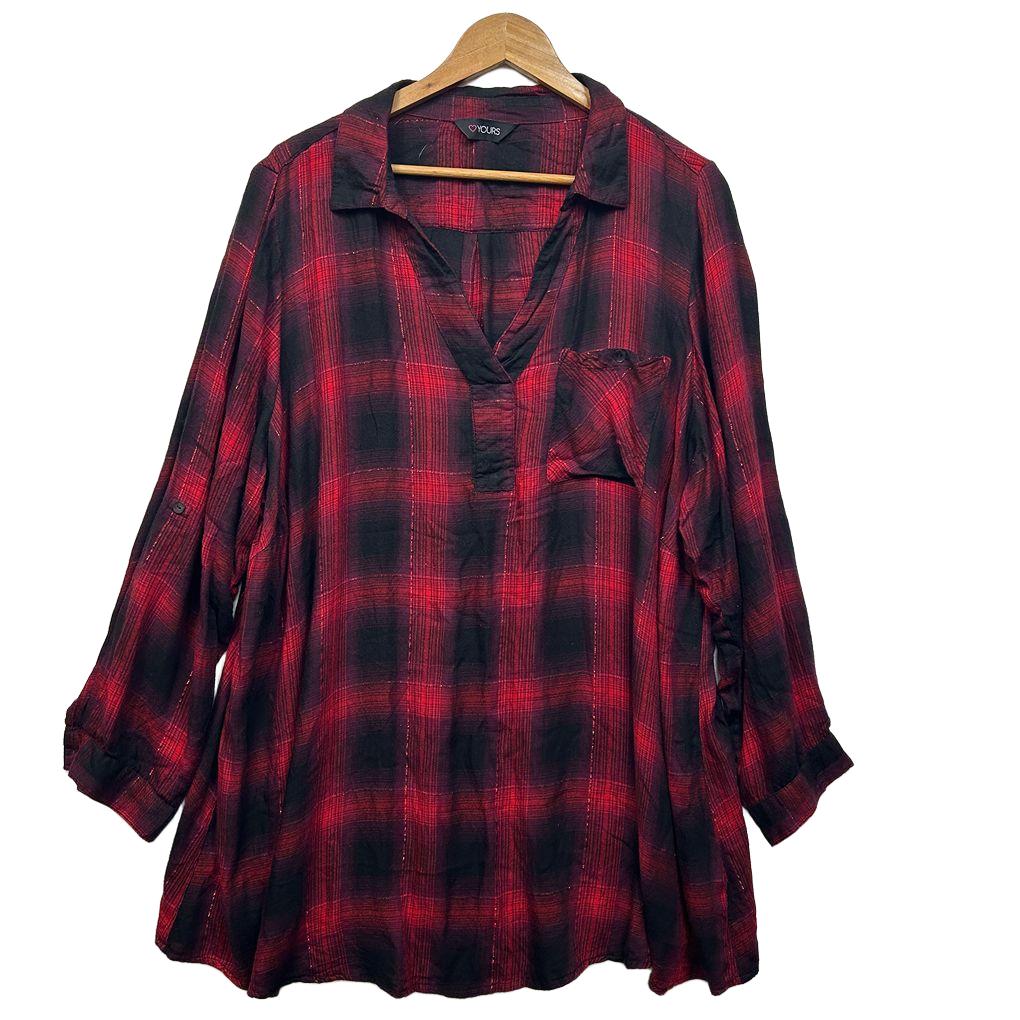 Yours Red Shirt - Size 24