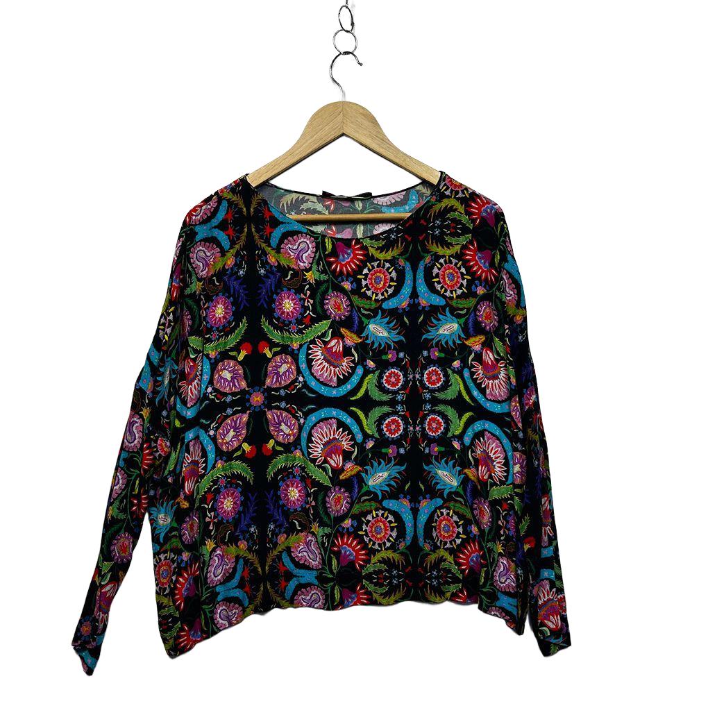 Zara Black Long Sleeve Top - Size M-L