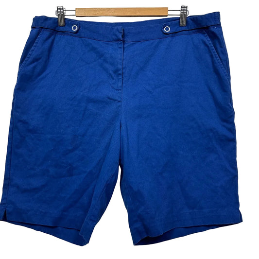 Blue shorts front view