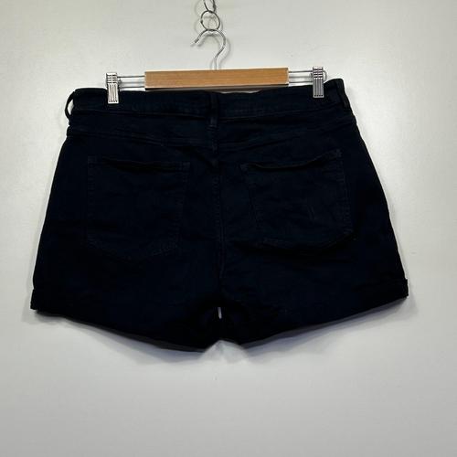 Target Black Cuffed Denim Shorts - Size 16