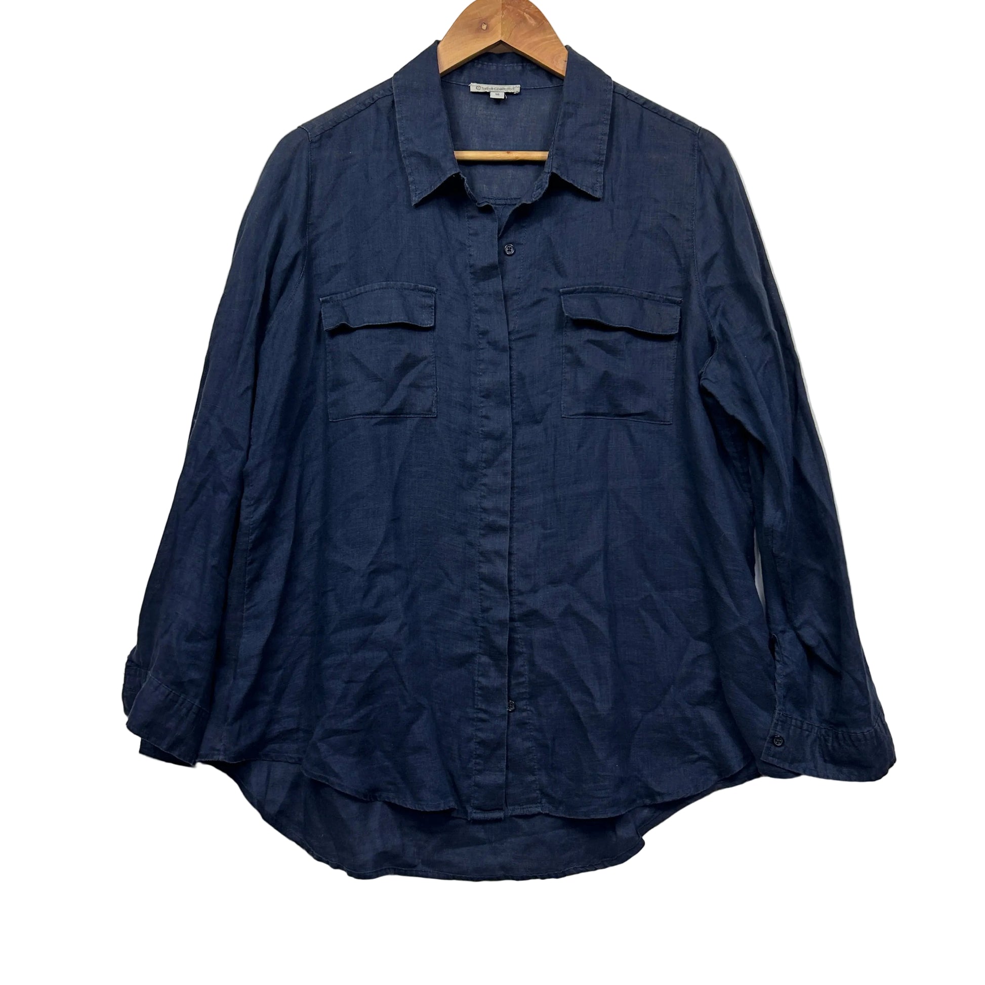 Navy blue shirt front view