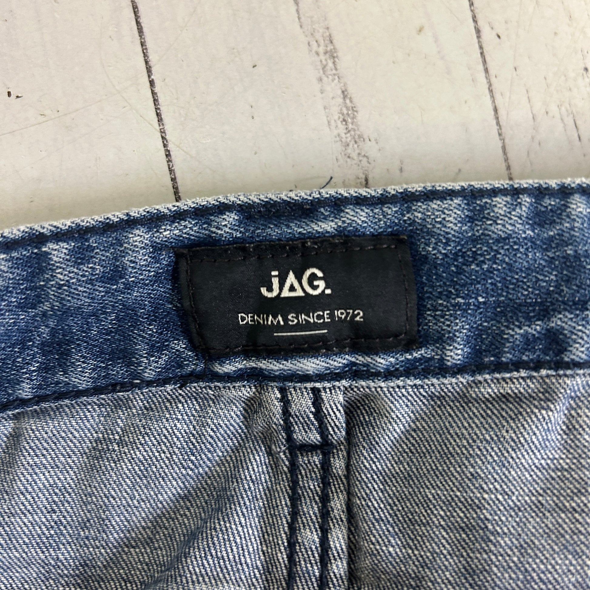 JAG denim jeans label detail view