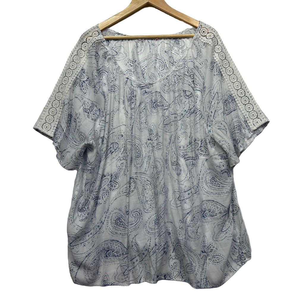 Grey floral print tunic dress front view