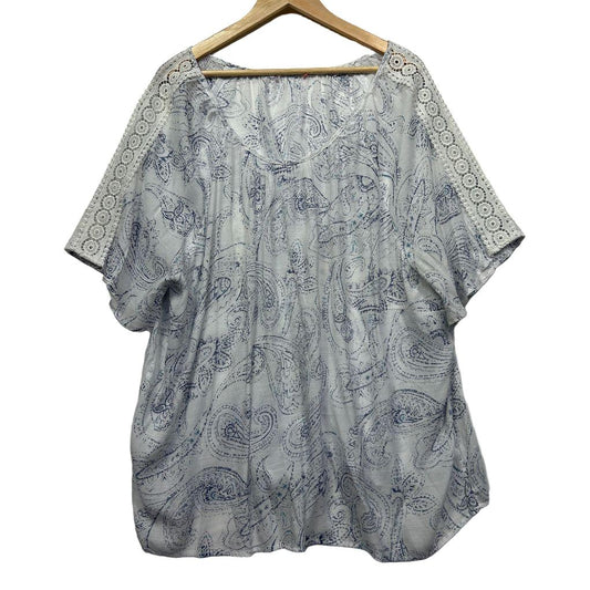 Grey floral print tunic dress front view