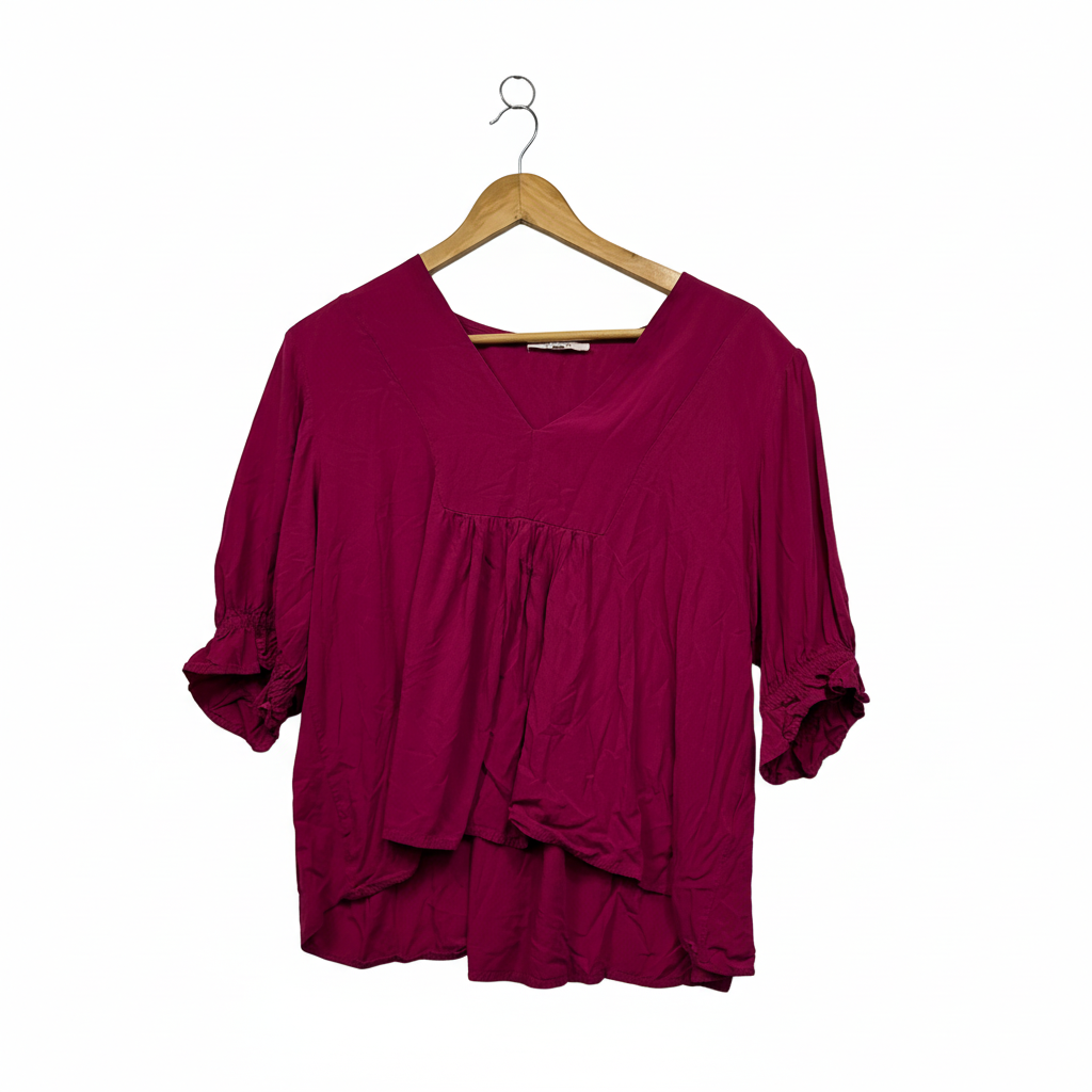 Abel The Label Pink 3/4 Sleeve Top - Size 16