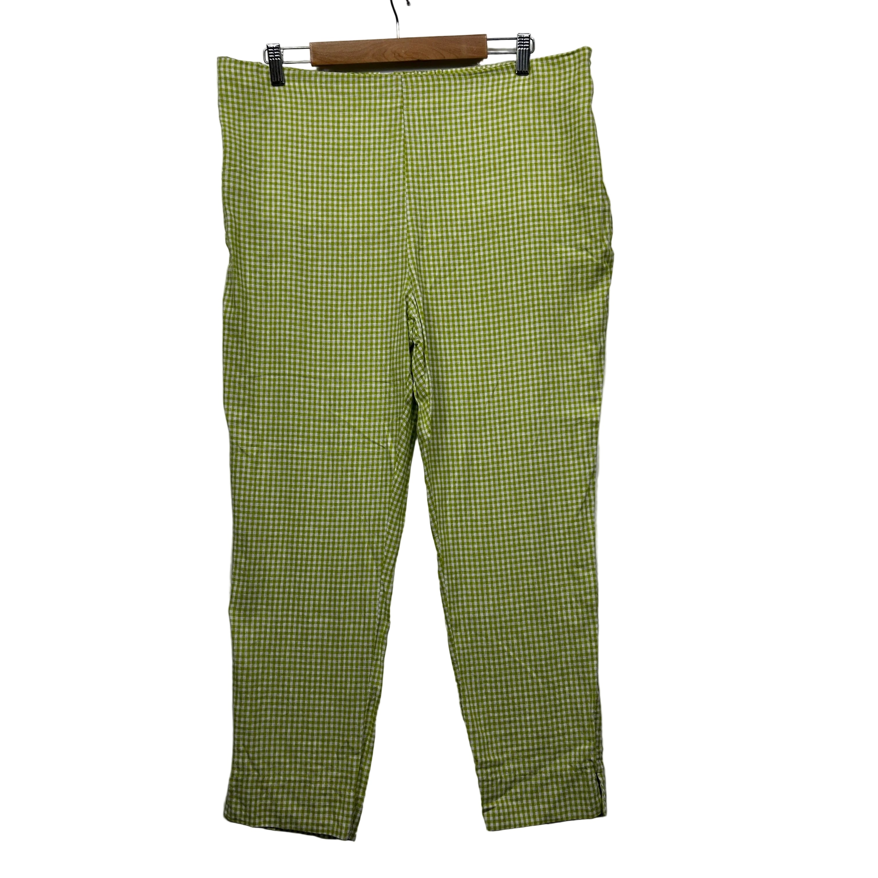 Capture Lime Gingham Pants - Size 18