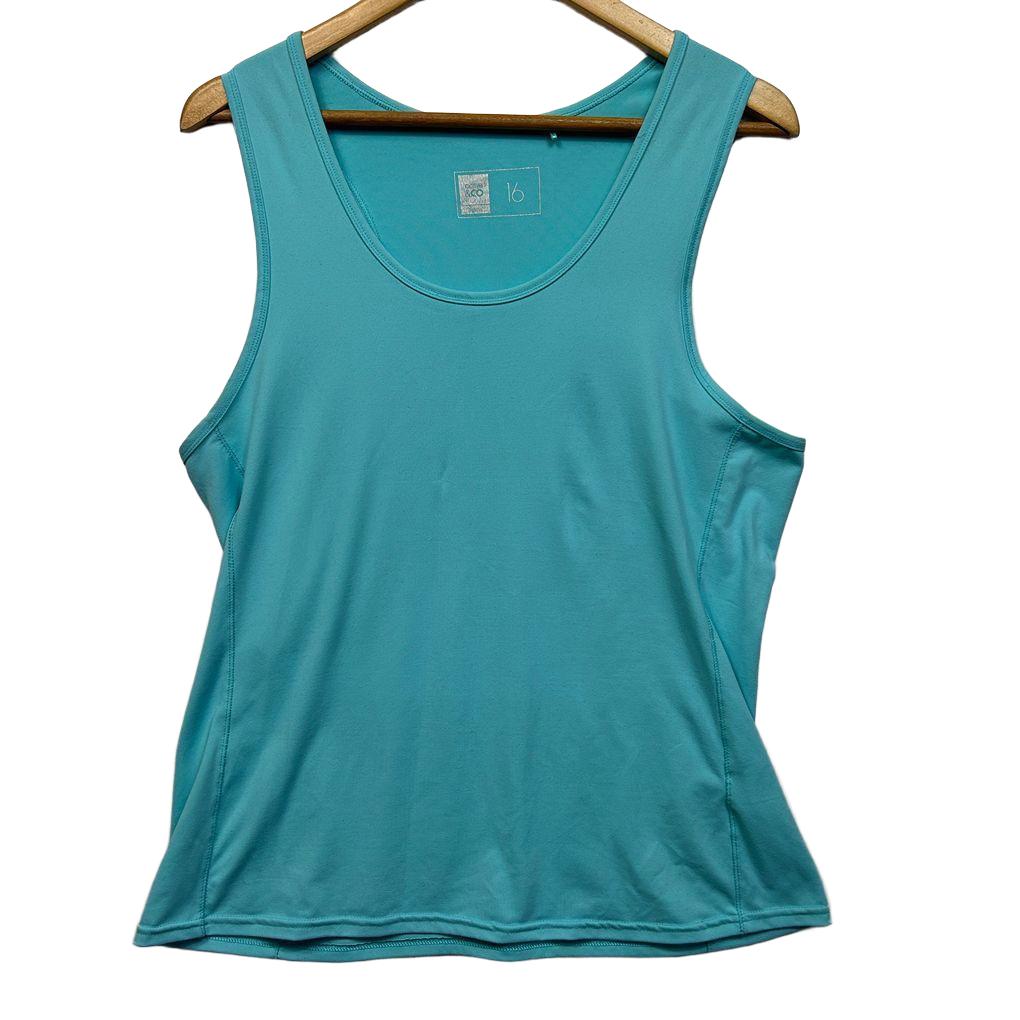 Active & Co Teal Sleeveless Top - Size 16