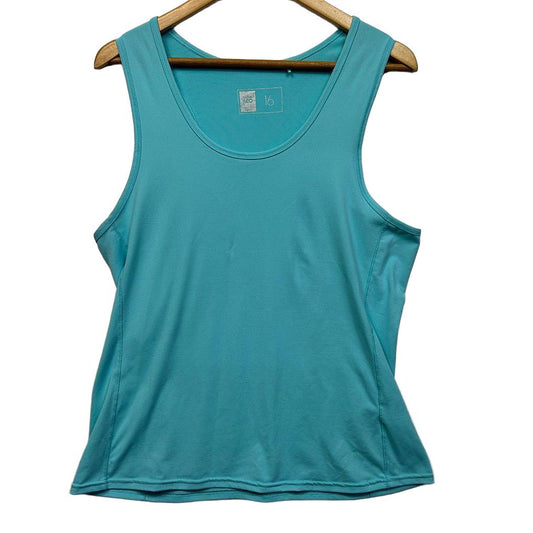 Active & Co Teal Sleeveless Top - Size 16