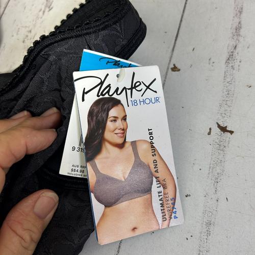 Playtex 18 Hour Black Wirefree Bra - Size OS