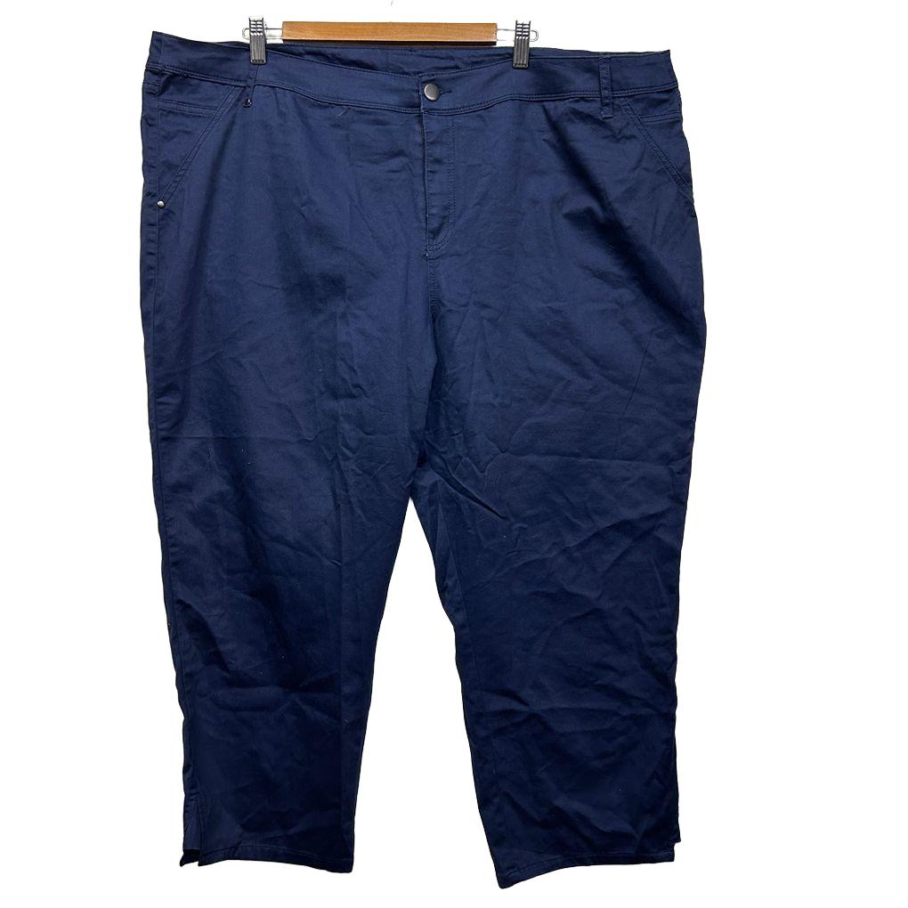 Alexia Navy Cotton Pants - Size 26