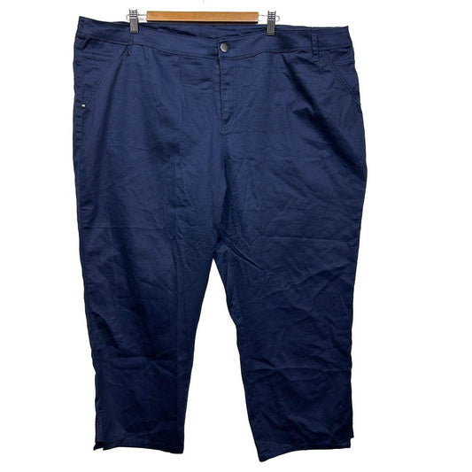 Alexia Navy Cotton Pants - Size 26