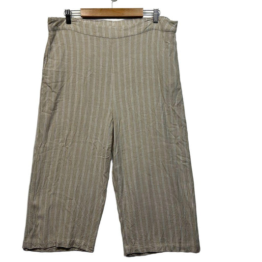 Anko Beige Striped Pants - Size 18