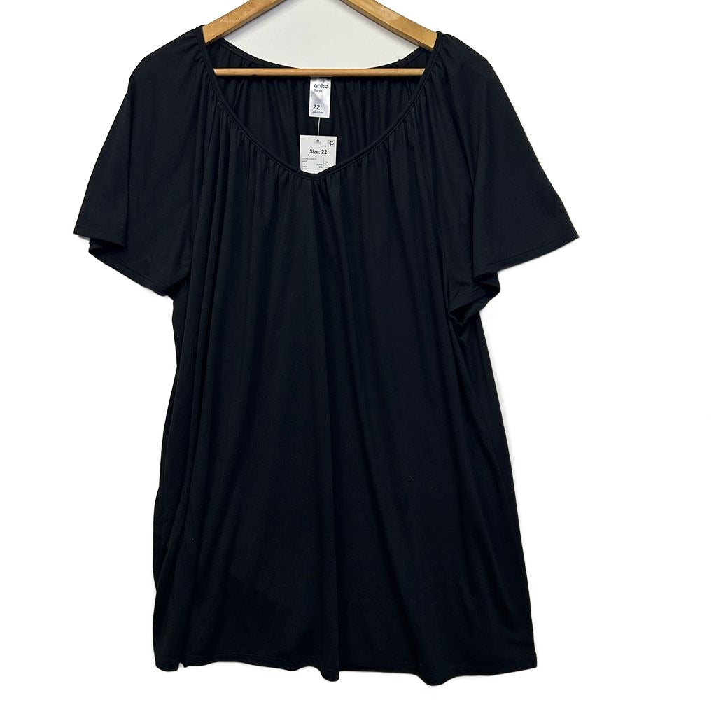 Anko Black Top - Size 22